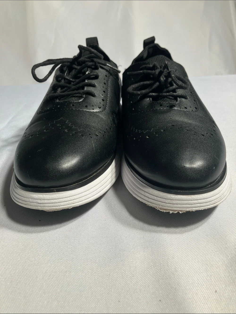 Classic Black Wingtip Derby Sneakers - Modern Comfort